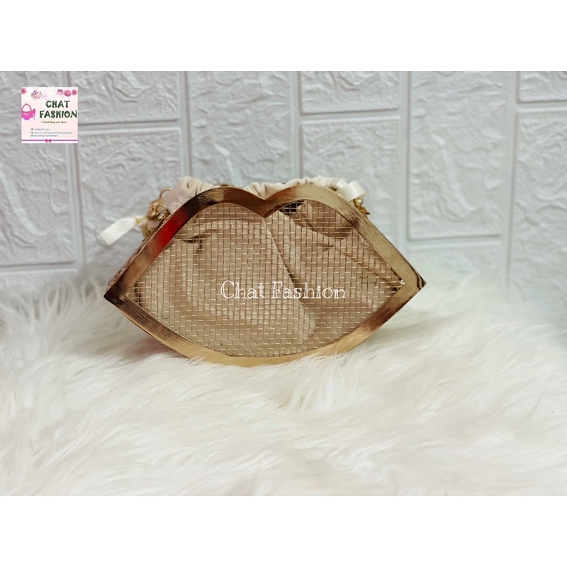 Ví clutch nữ dự tiệc cao cấp hình môi quyến rũ