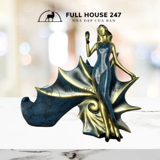 [CLIP TỰ QUAY] Kệ để rượu cô gái của biển giá để rượu vang cao cấp phong cách châu Âu decor phòng khách bàn bar