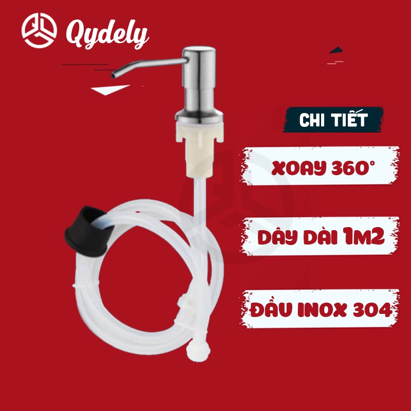 BỘ VÒI XỊT NƯỚC RỬA CHÉN gắn bồn, bơm hút dầu rửa bát, ống dẫn silicon dài 1,2m dễ dàng tiện dụng - QYDELY
