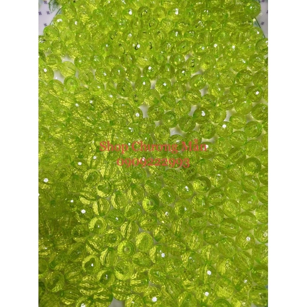 100G Chuỗi Hạt Pha Lê Nhựa 6-8-10mm Giá Sỉ