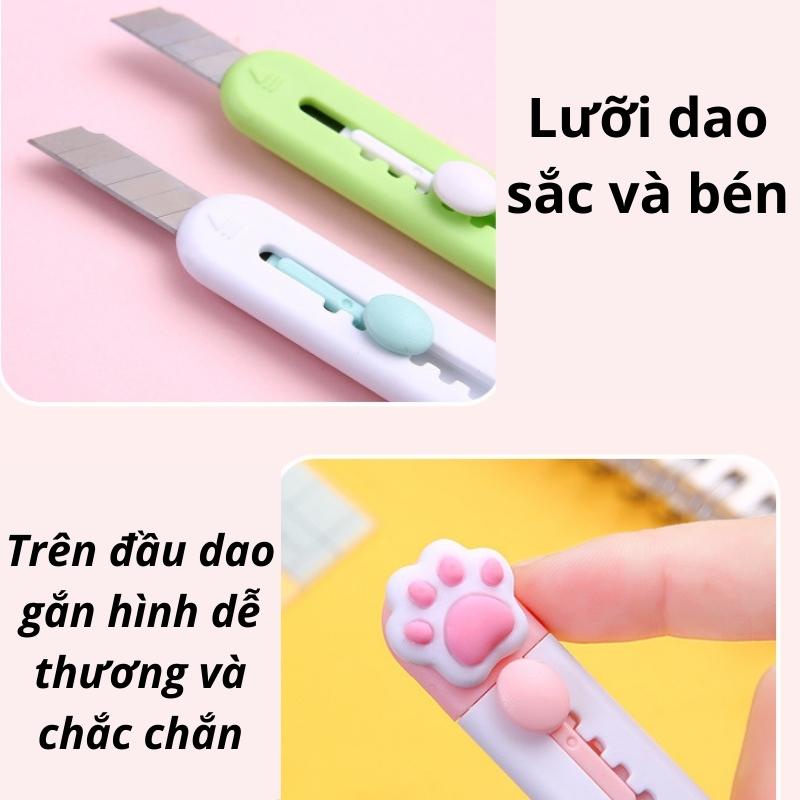 Dao rọc giấy mini gắn hình ngộ nghĩnh, dao đa năng dễ dàng sử dụng bỏ túi cho học sinh và văn phòng.