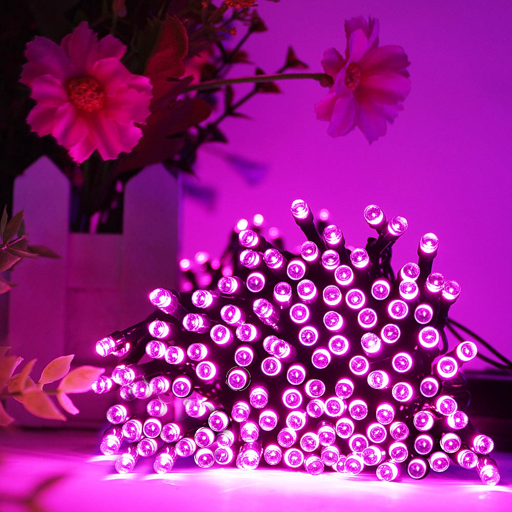 Dây Đèn Led 300 / 100 / 50 Bóng Chống Thấm Nước Sử Dụng Năng Lượng Mặt Trời Trang Trí Sân Vườn