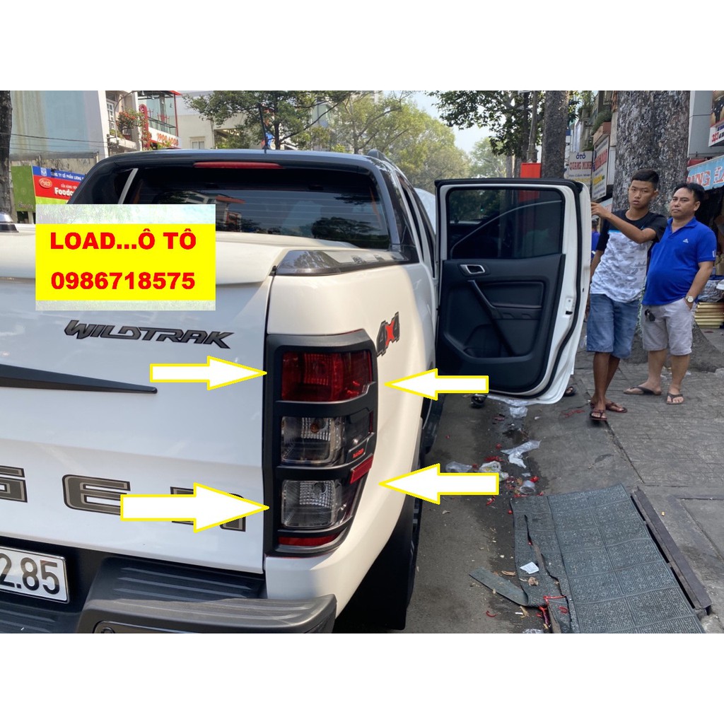 ỐP ĐÈN PHA VÀ HẬU FORD RANGER 2016, 2019, 2020 ĐEN