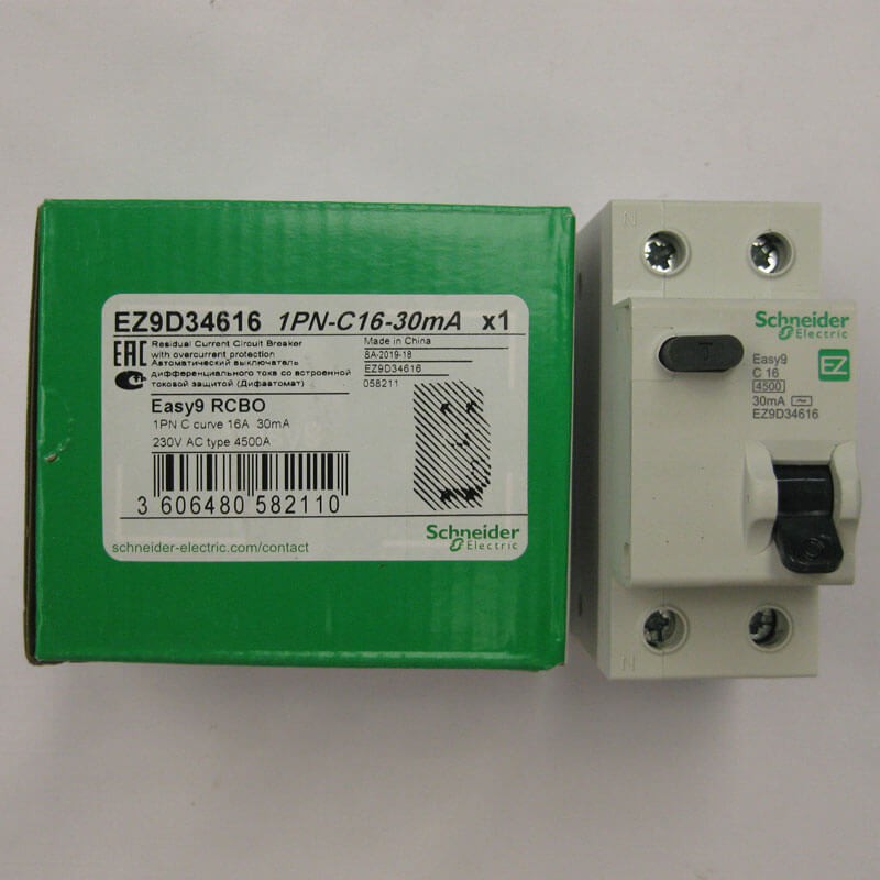 Aptomat chống giật  RCBO 1P+N Schneider 4.5kA 30mA
