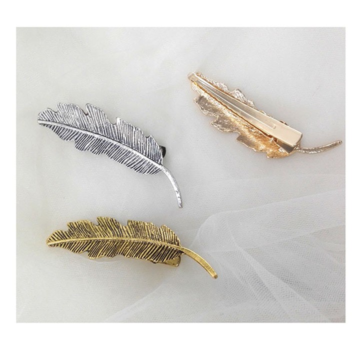 Kẹp tóc Hàn Quốc kim loại vintage hình lá retro cổ điển sang trọng ulzzang girl youngcityshop 30.000