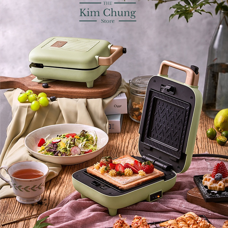 Máy Nướng Bánh Mì Kẹp Bear DBC-P06N2 Làm nhiều kiểu sandwich & waffle nhanh và ngon - Hàng chính hãn