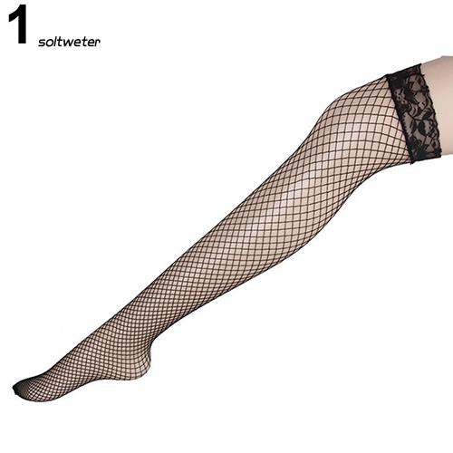 Vớ lưới cao cổ phối ren xuyên thấu quyến rũ dành cho nữ