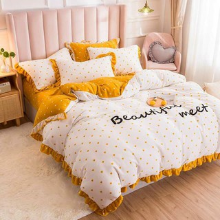 Set chăn ga gối nỉ nhung tăm siêu sang