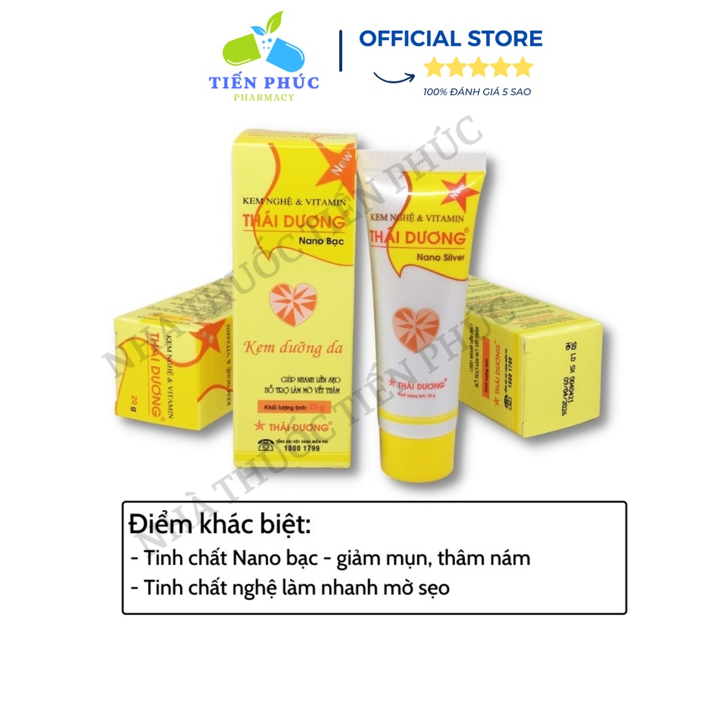 Kem nghệ Thái Dương  - Giúp giảm mụn, mờ thâm nám, nhanh mờ sẹo Tuýp 20g