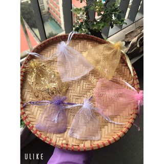 Túi vải voan rút dây mini đựng quà, đồ handmade, trang sức, túi thơm, mỹ phẩm