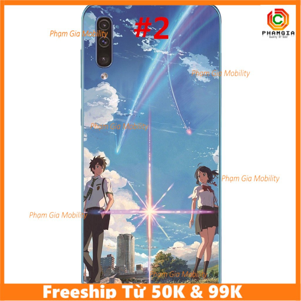 Ốp lưng ép kính chống bể viền dẻo hình Starry sky cho Samsung Galaxy A50S A30S A20S A10S