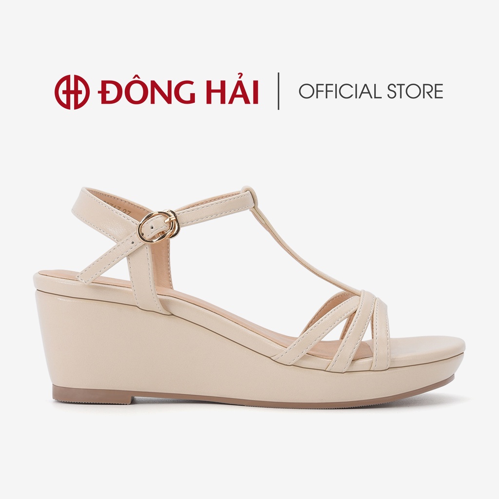 Sandal cao gót nữ Đông Hải thiết kế T-Strap đế xuồng 7cm thanh lịch - S5717