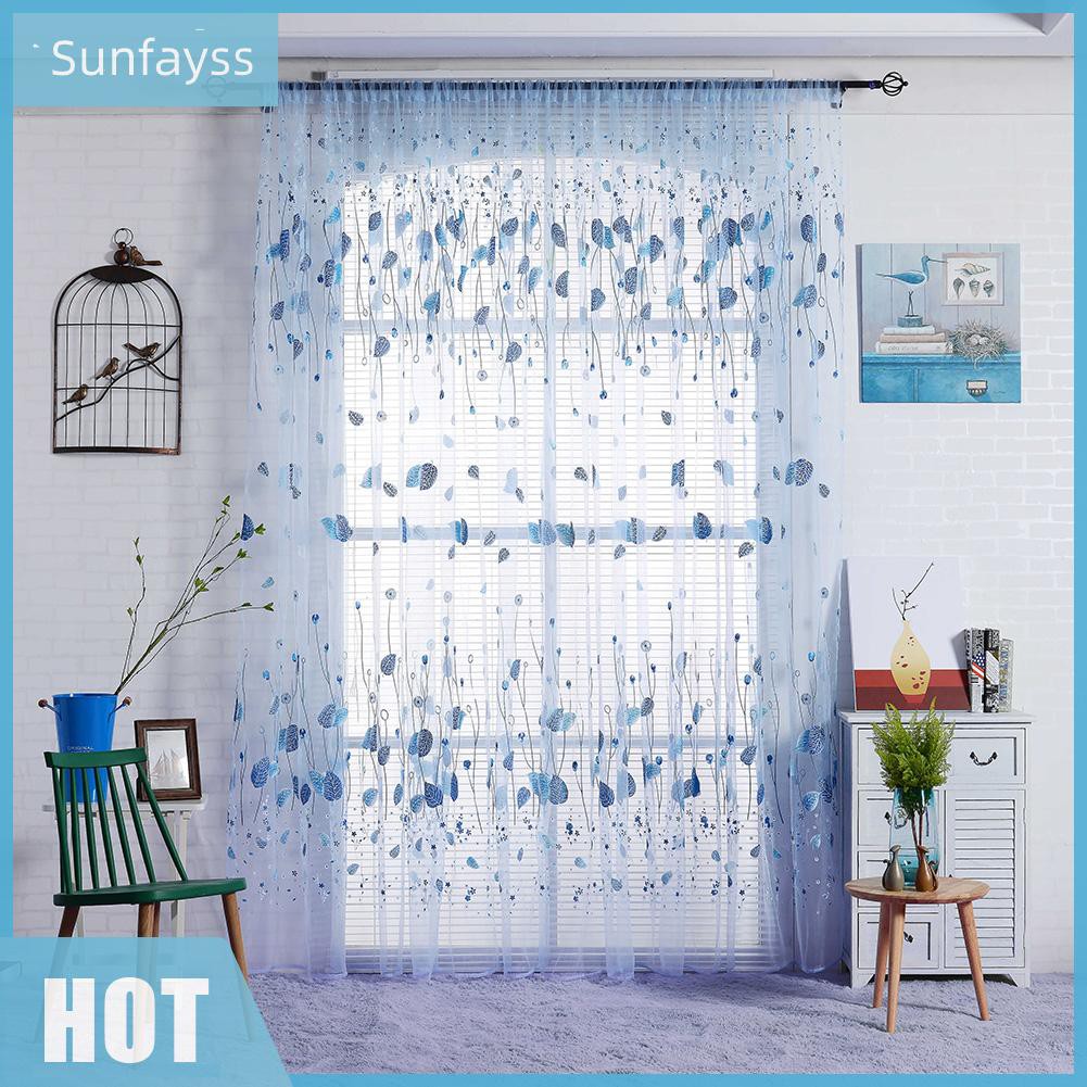 SF rèm cửa sổ Họa Tiết Hoa Trang Trí Nội Thất Đẹp Mắt
