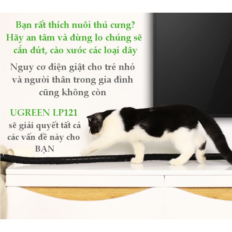 Dây dạng ống xoắn PE bảo vệ các loại dây cáp dài 3m UGREEN LP121 30819