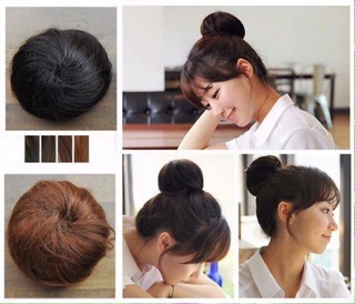 Tóc giả búi tròn 