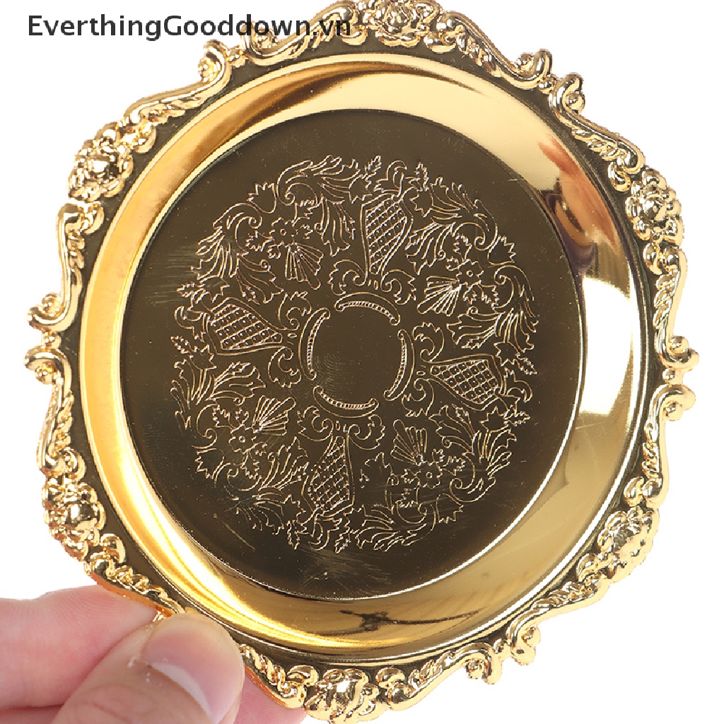 Everthinggood Đĩa Sắt Bóng Đựng Trái Cây / Bánh Tráng Miệng Cho Bữa Tiệc