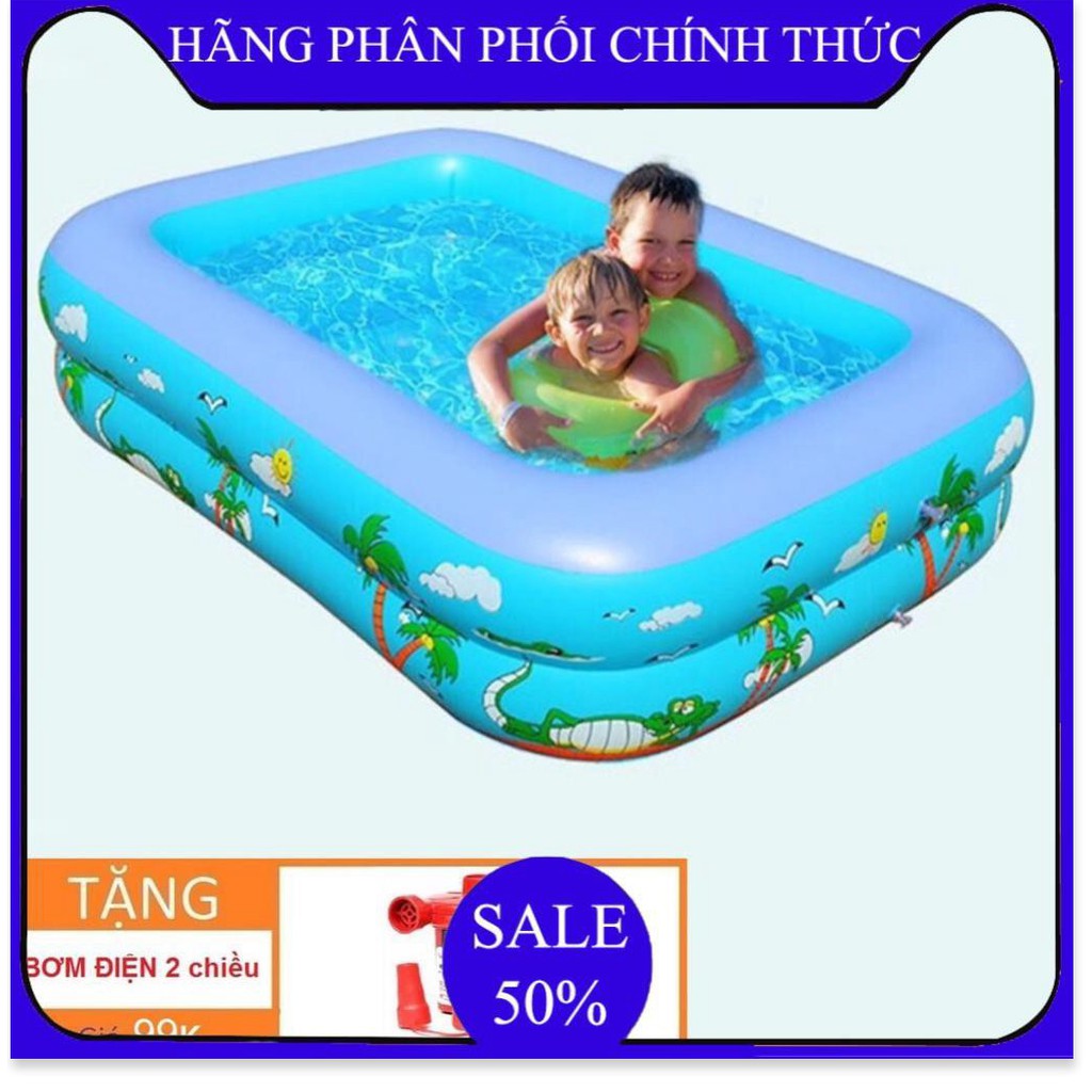 ✔️ bể bơi phao cho bé loại nào tốt,Bể bơi phao trong nhà, hình chữ nhật kích thước 180cm  - Bảo hành úy tín 1 đổi 1