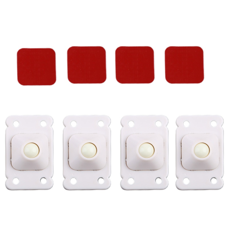 Set 4 Bánh Xe Xoay Mini Tự Dính Chuyên Dụng