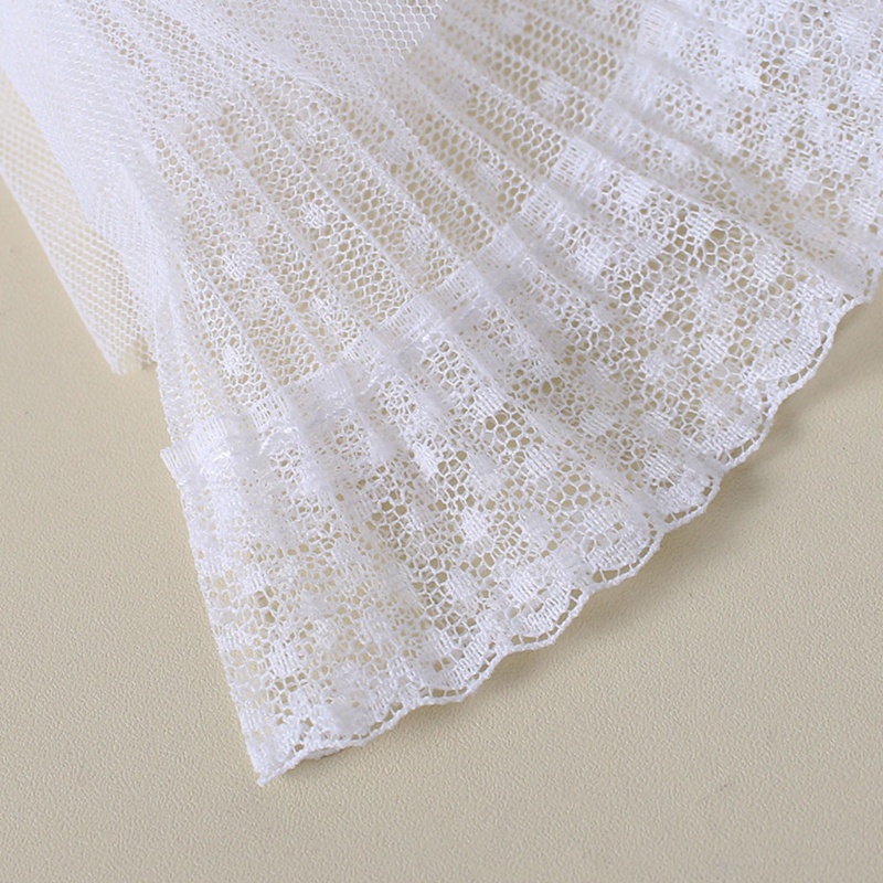 1 Cặp Áo Kiểu Tay Loe Giả Hai Lớp Phối Ren Phong Cách Hàn Quốc Thời Trang Cho Nữ