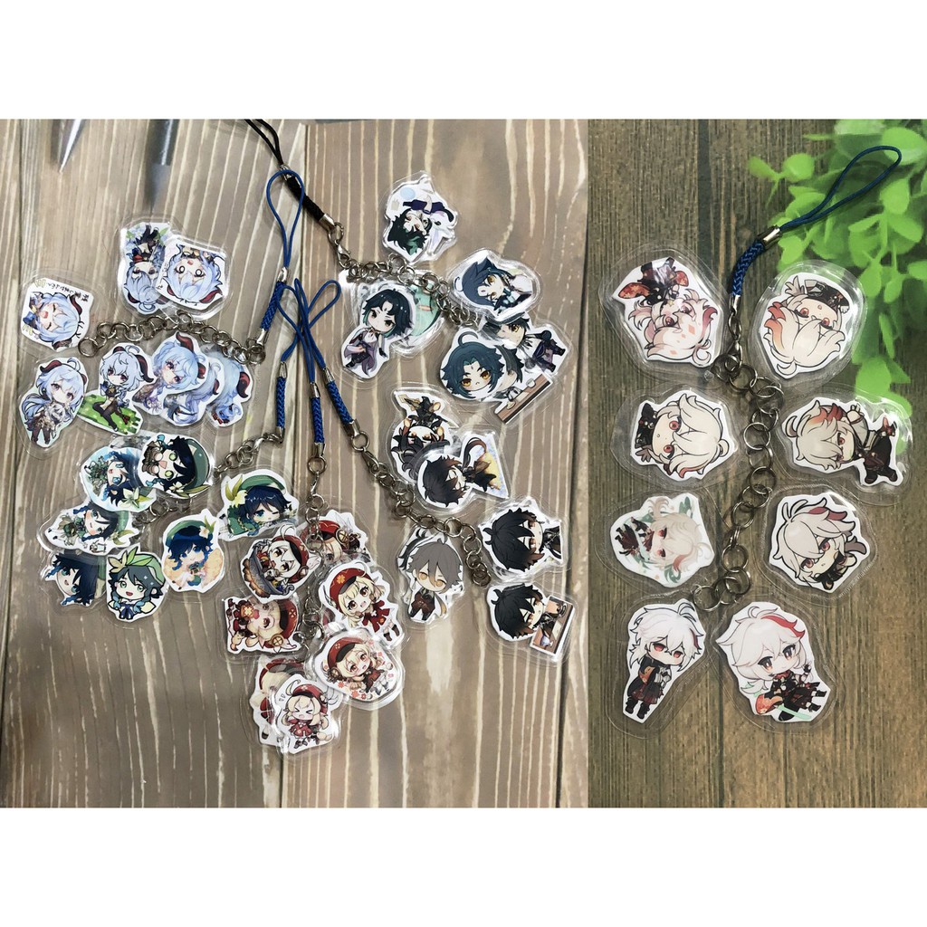 móc khóa dây genshin impact xiao venti zhongli ganyu klee  kazuha