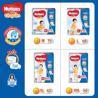 Tả quần huggies đủ size m74/l68+8/xl62+8/xxl56