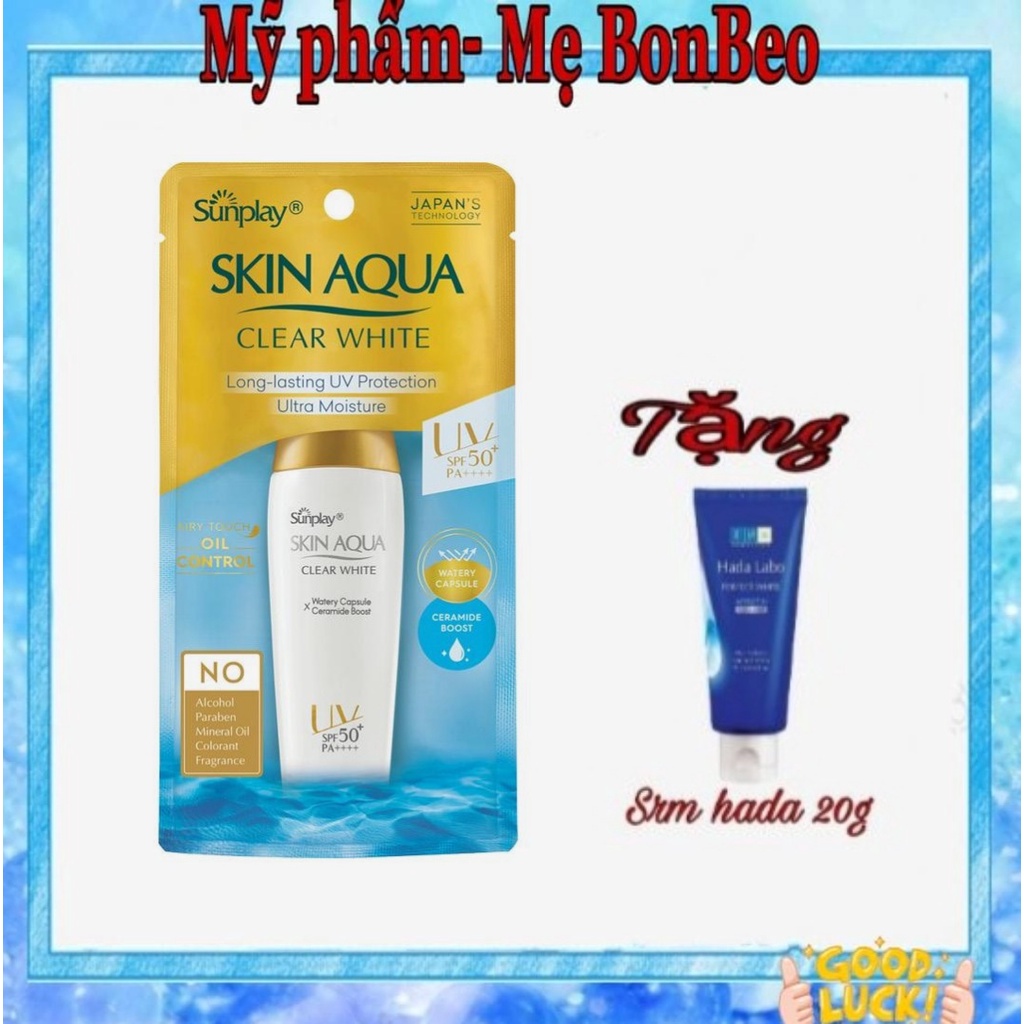 (Mẫu mới 2024) Sữa chống nắng hằng ngày dưỡng trắng Sunplay Skin Aqua Clear White SPF 50+ PA++++25g