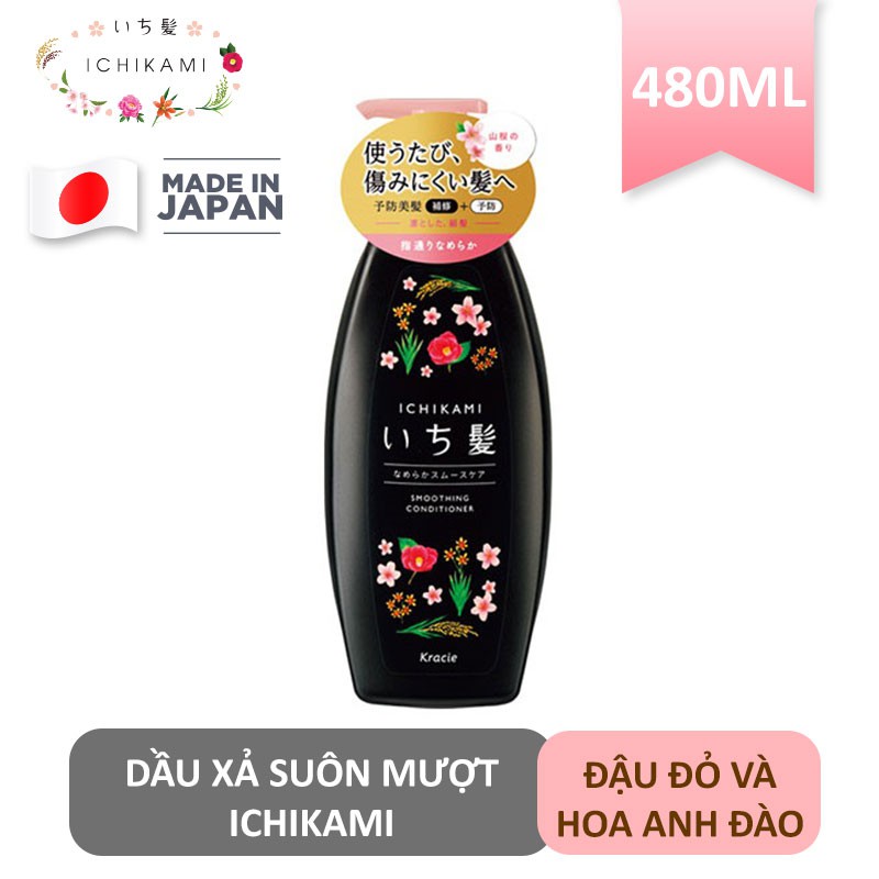 [ Mới ] Dầu xả Suôn Mượt Ichikami Nhật Bản 480g chính hãng