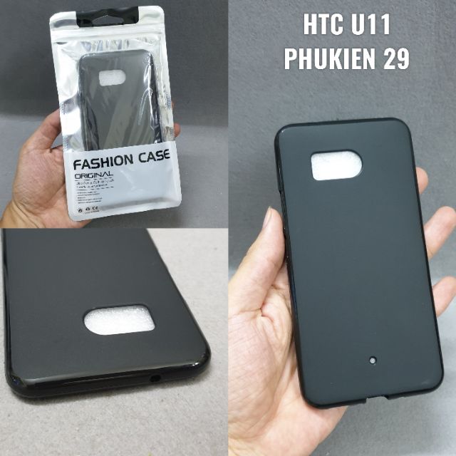 [HTC U11] Ốp lưng silicon dẻo đen nhám Pudini