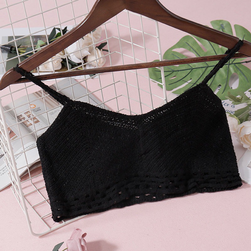 [Baywellfashion]Áo lửng hai dây màu trơn dệt kim thời trang nữ | BigBuy360 - bigbuy360.vn