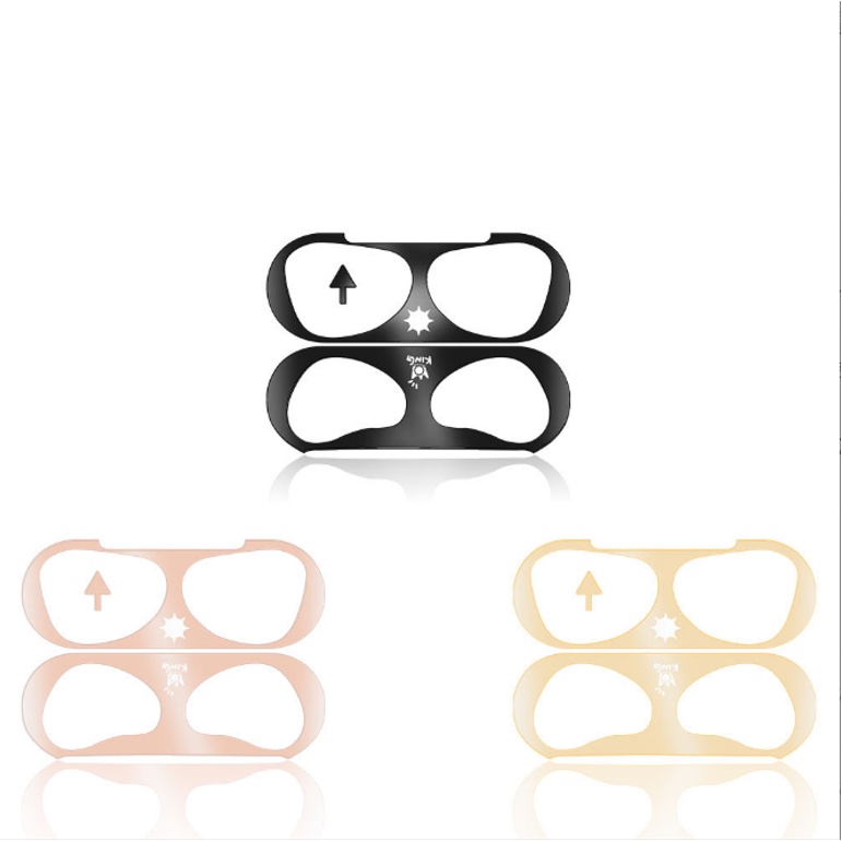Skin Miếng Dán Kim Loại Bảo Vệ Hộp sạc Tai Nghe Bluetooth Airpod khả năng Chống Bụi Bẩn Dập Hình