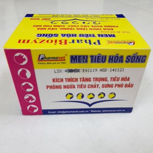 MEN TIÊU HÓA SỐNG CHO CHÓ MÈO (hộp 25 gói ×5g)