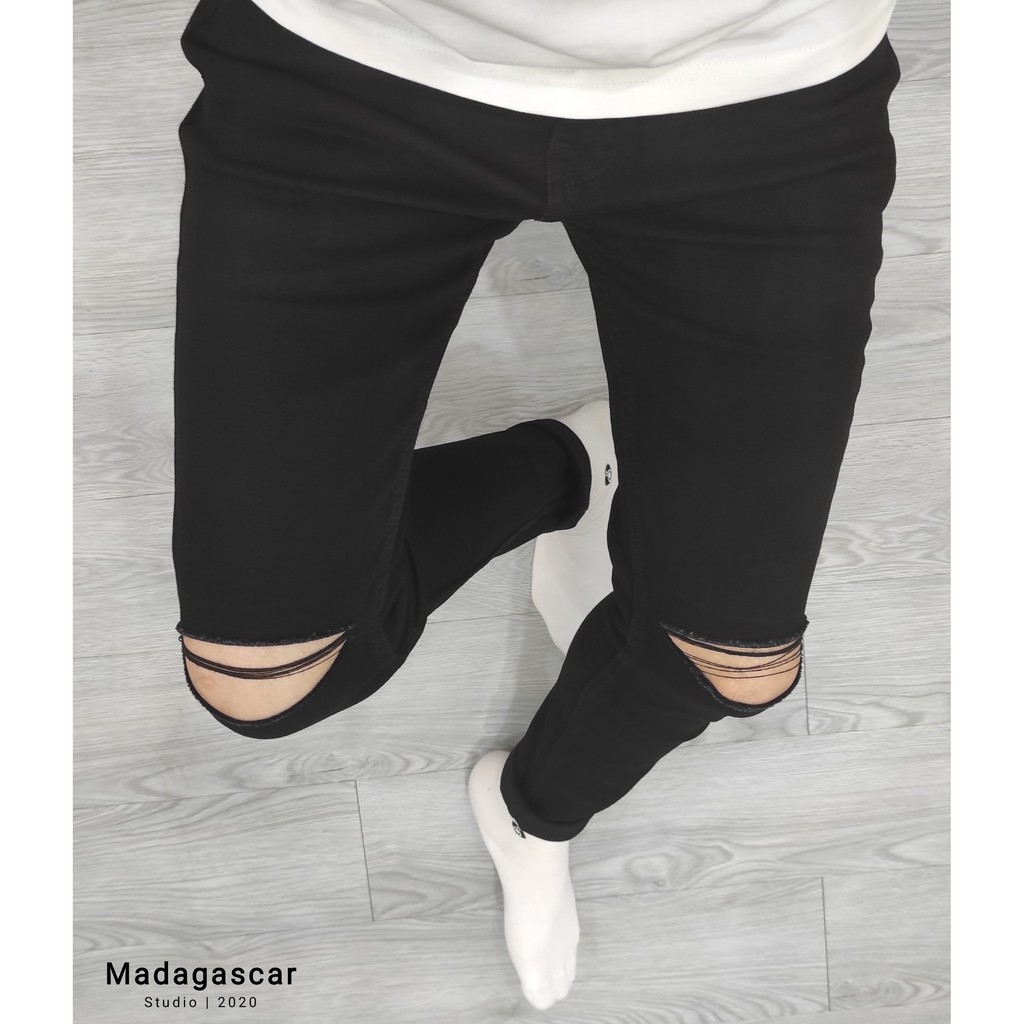 Quần Jean Nam Đen Rách- Madagascar Studio | BigBuy360 - bigbuy360.vn