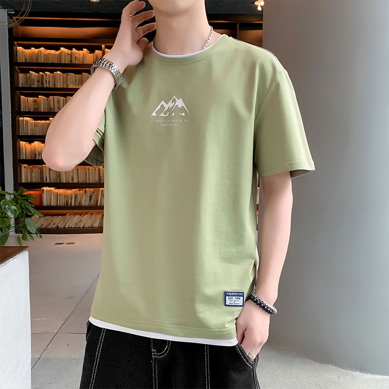 Áo Thun Tay Ngắn Cổ Tròn Dáng Rộng In Họa Tiết Thời Trang Mùa Hè Cho Nam