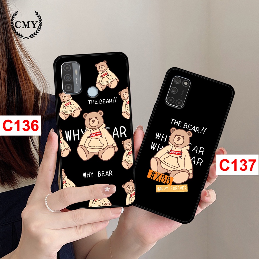 Ốp lưng Oppo A52 - A92 - A53 in hình gấu bear dễ thương. ốp oppo rẻ bền đẹp.