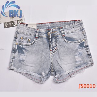 Quần Jean Rách Ngắn Bé Gái 25-40Kg Quần Jean trẻ em cao cấp co giãn thoải mái quần bò trẻ em