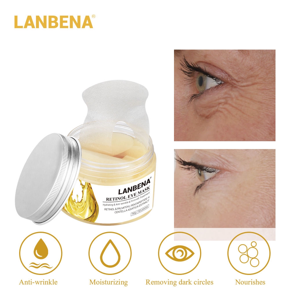 (Hàng Mới Về) Hộp 50 Miếng Mặt Nạ Mắt Lanbena Chứa Retinol Chống Bọng Mắt Giảm Quầng Thâm Làm Săn Chắc Da | BigBuy360 - bigbuy360.vn