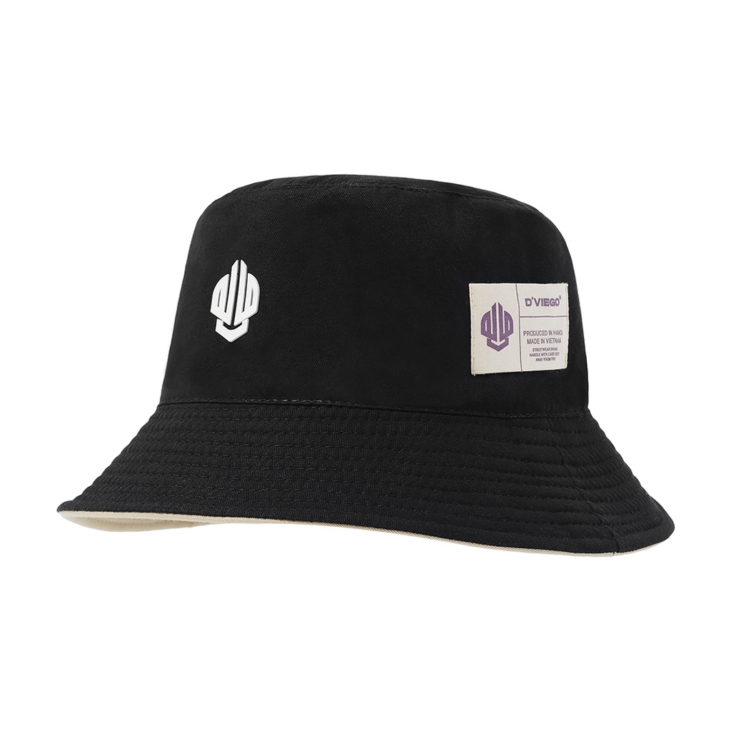 Mũ bucket trơn nam nữ 100% cotton thêu logo chính hãng Dviego