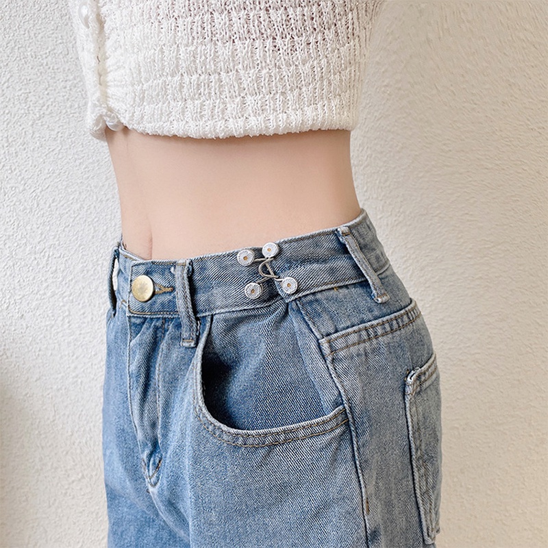 Khóa thắt lưng hình hoa cúc nhỏ dễ điều chỉnh thời trang Hàn Quốc