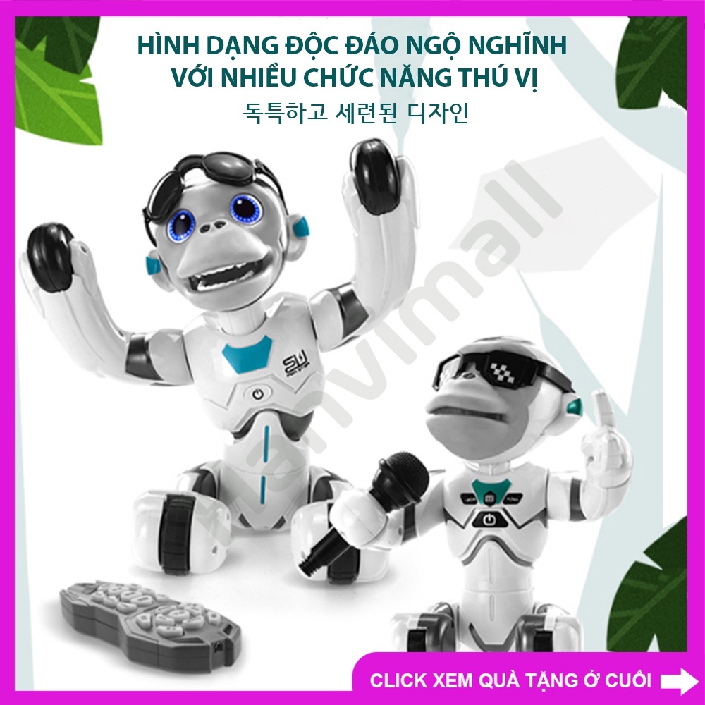 Đồ chơi khỉ robot điều khiển từ xa hát và nhảy múa nhào lộn kể chuyện Đồ chơi cao cấp nội địa Trung