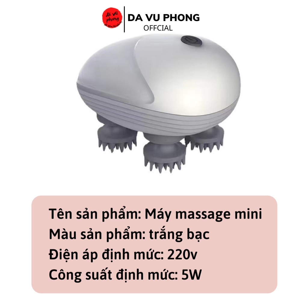 Máy Massage Đầu Mini,Máy Mát Xa Cổ Vai Gáy Giảm Căng Thẳng Giúp Ngủ Ngon Giấc