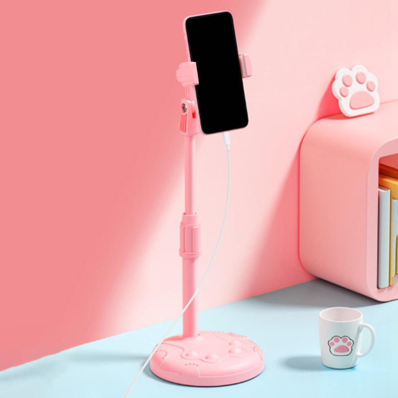 Giá Đỡ Điện Thoại Mini Hình Chân Mèo Màu Trắng / Đen / Hồng Tùy Chỉnh Tiện Dụng
