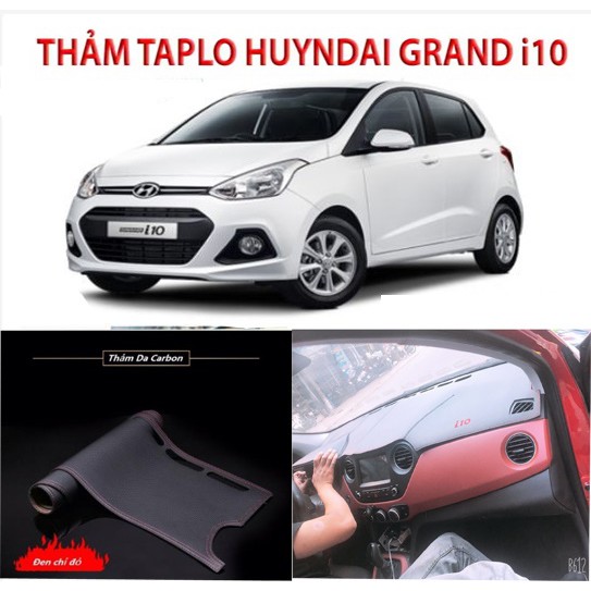 Thảm phủ taplo HYUNDAI I10 2012-2020 dập vân cacbon chống nóng hiệu quả - ÔTô Pro