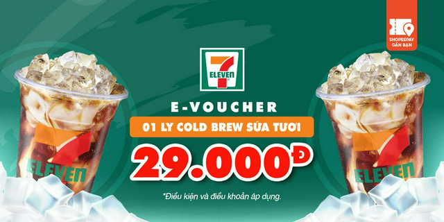 E-Voucher 01 ly Cold Brew Sữa Tươi tại 7-Eleven