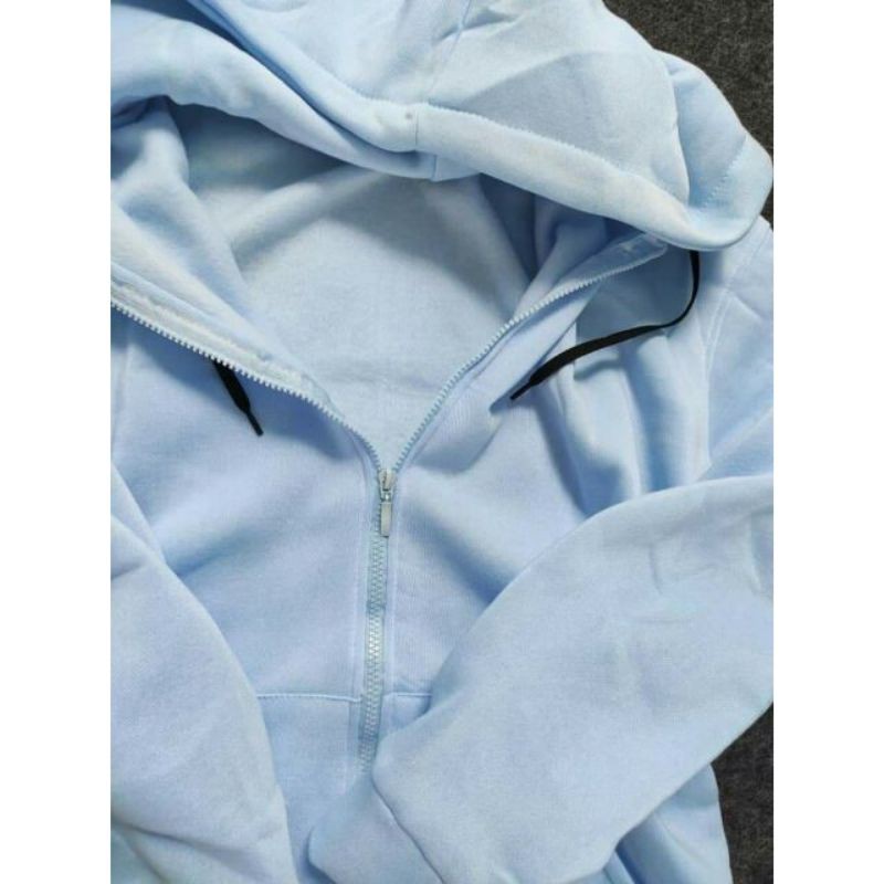 Áo hoodie dây kéo form rộng màu xanh lam M L XL 2XL 40kg - 85kg | BigBuy360 - bigbuy360.vn