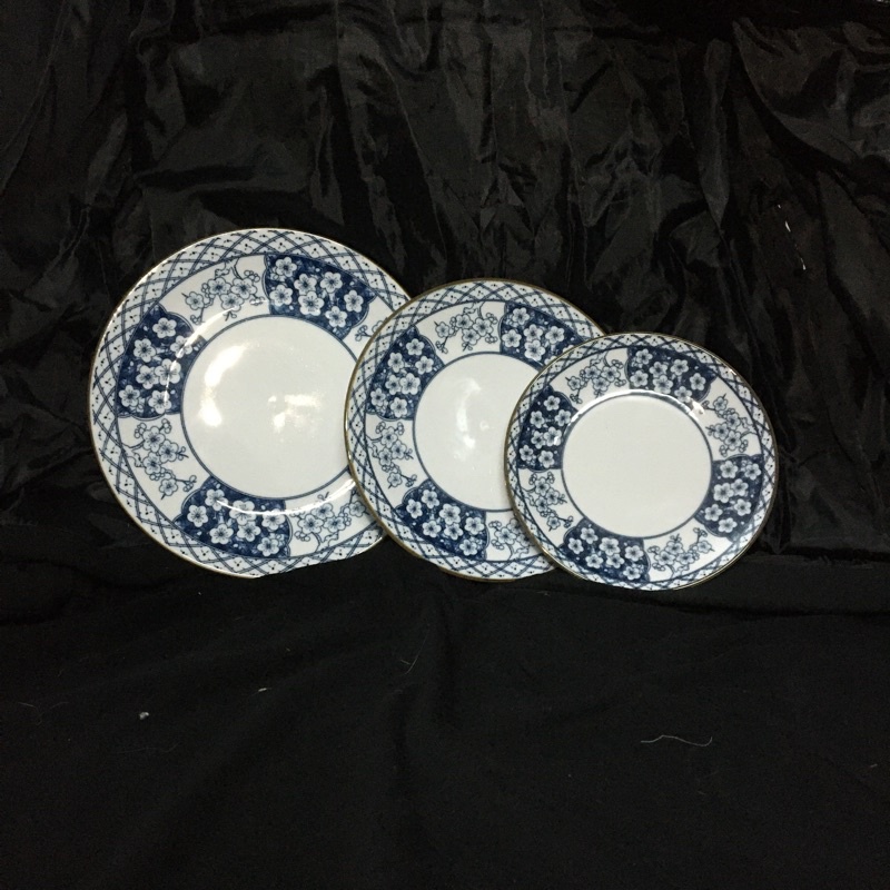 [5 size]Đĩa Sứ Họa Tiết Hoa Mai, Men Nét, Dày Dặn, Hàng Cao Cấp