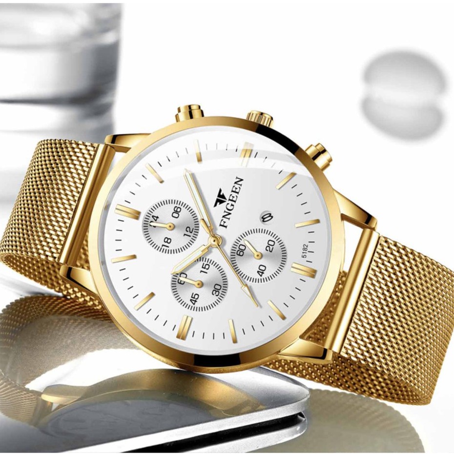Đồng hồ nam Fngeen AF15 dây thép nhuyễn tuyệt đẹp, kính chống trày xước tốt ( Tặng kèm tháo mắc ) | BigBuy360 - bigbuy360.vn