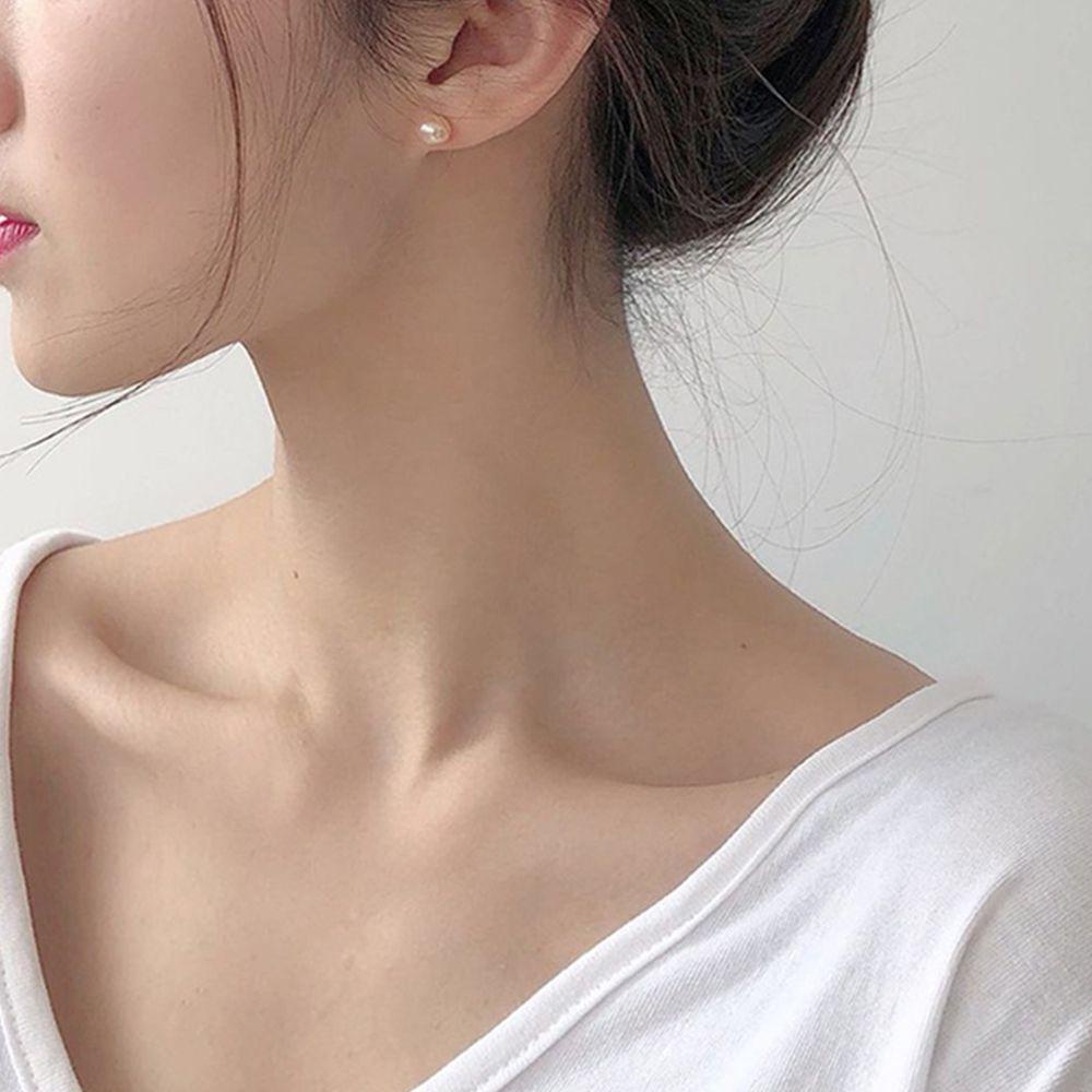 Bông Tai Ngọc Trai Màu Sắc Ngọt Ngào Phong Cách Hàn Quốc Cho Nữ