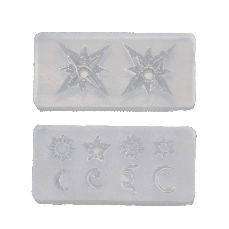 Khuôn Silicone Làm Trang Sức Hình Trăng Sao 10mk