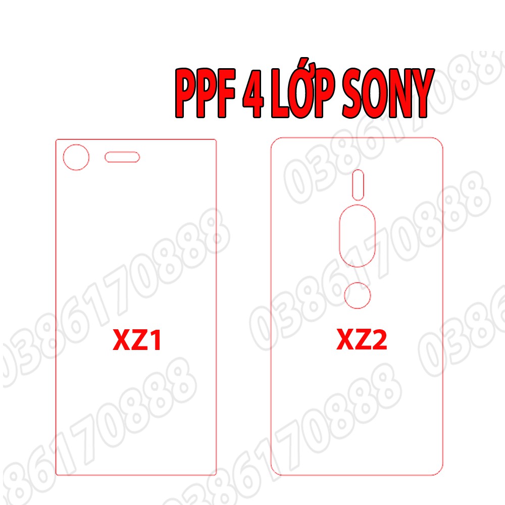 [NHÁM + TRONG]Dán lưng PPF 4 lớp chống va đập cho SONY XZ 1 / XZ 2