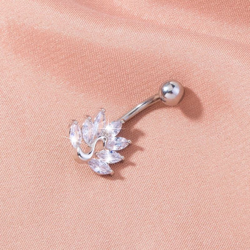 KHUYÊN RỐN CAO CẤP - Khuyên Rốn Hình Chim Công - Khuyên thép y tế không gỉ - Khuyên rốn thời trang -